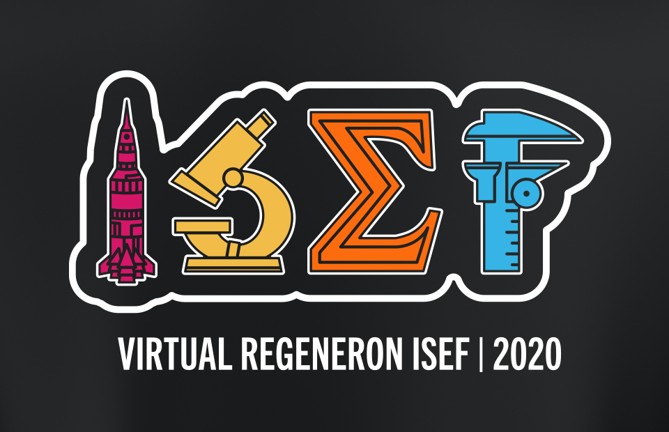Limited Edition 2020 Virtual Regeneron ISEF T-shirt close up of logo
