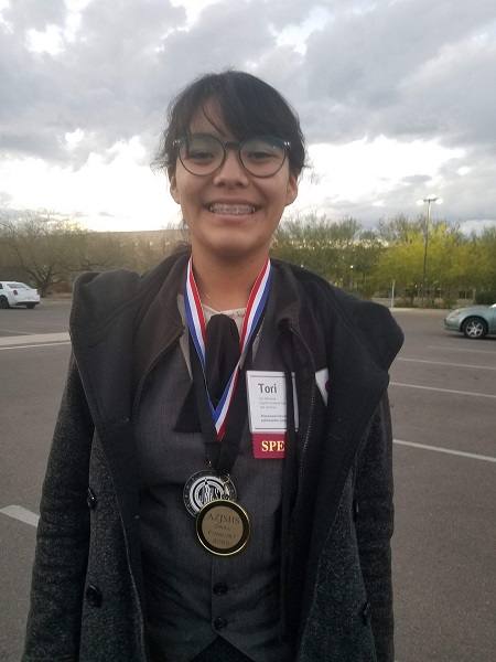 One of Reny’s students was a grand prize winner at the Junior Science and Humanities Symposium at Arizona State University.