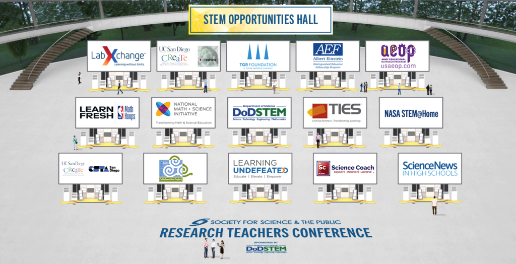 Organizations that will have virtual booths in the STEM Opportunities Hall.