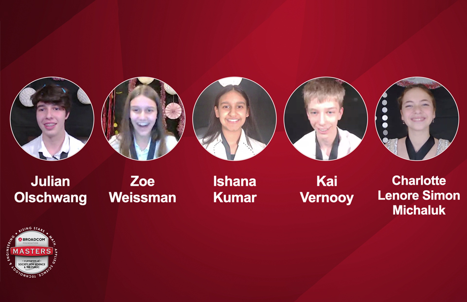 Top 5 2020 Broadcom MASTERS Awards Winners