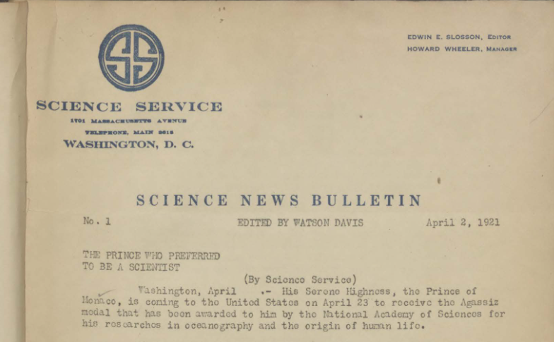 Old edition of Science News