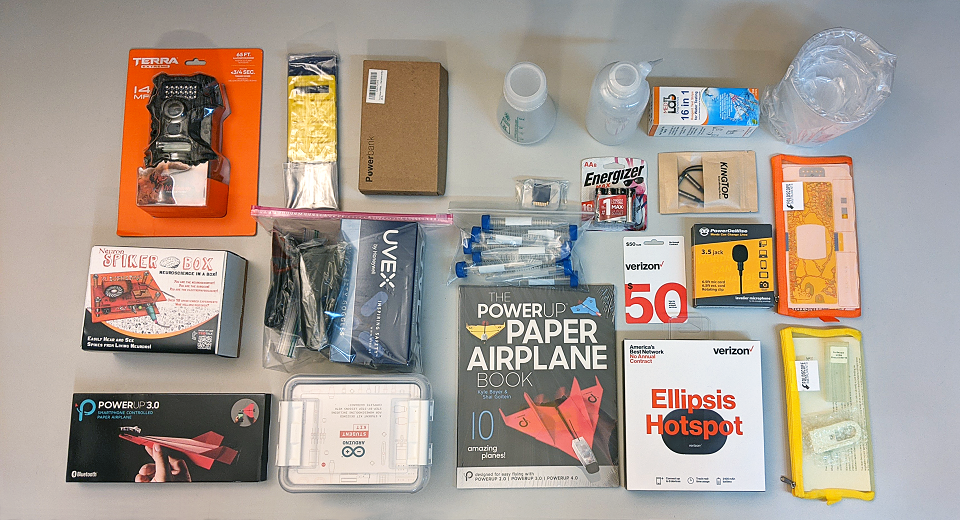 items in the STEM research kits teachers can choose from