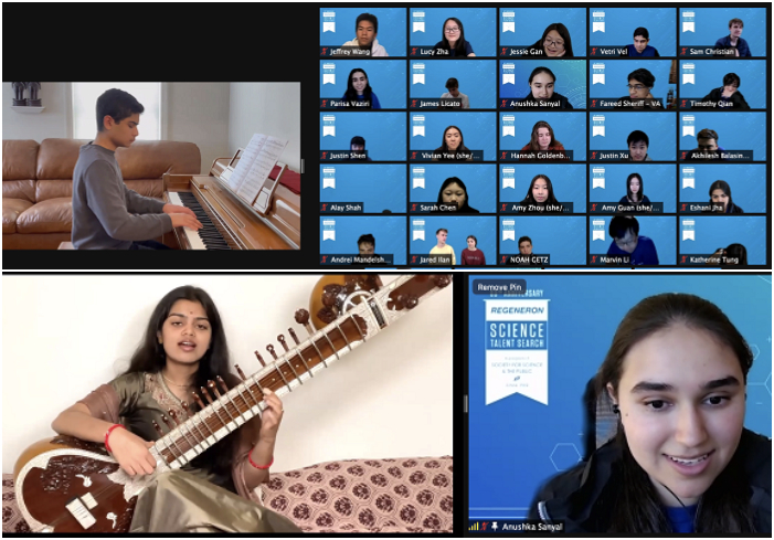 Regeneron STS 2021 talent show zoom grid screenshot