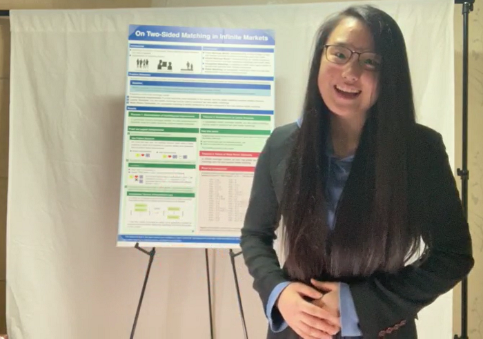 STS 2021 finalist Yunseo Choi with project board