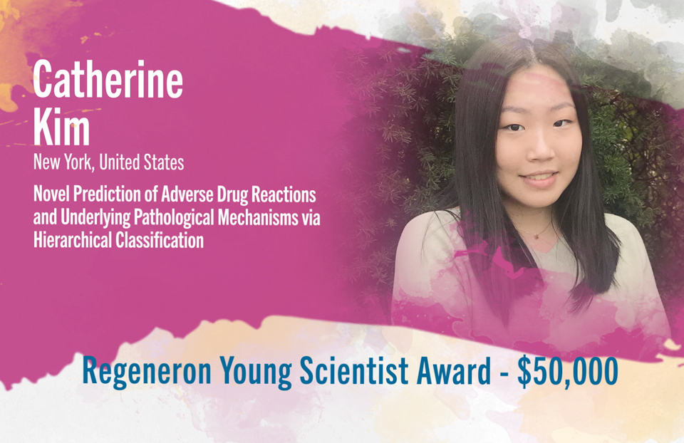 Catherine Kim, winner of the 2021 Regeneron Young Scientist Award, ISEF