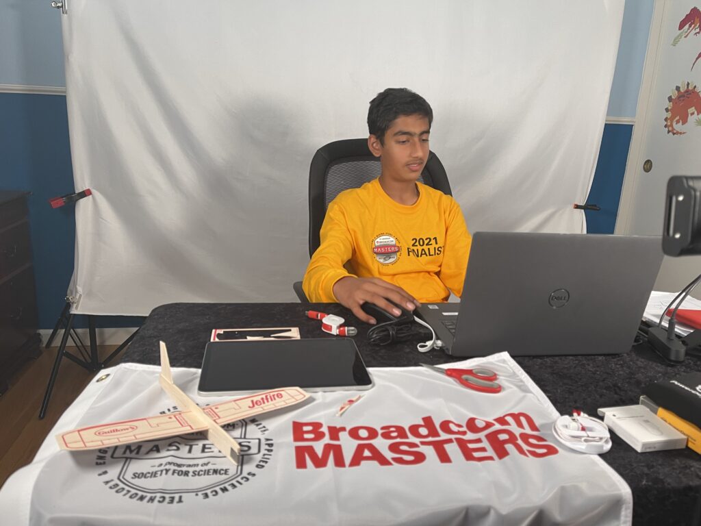 Broadcom MASTERS finalists built wooden gliders during the challenge.