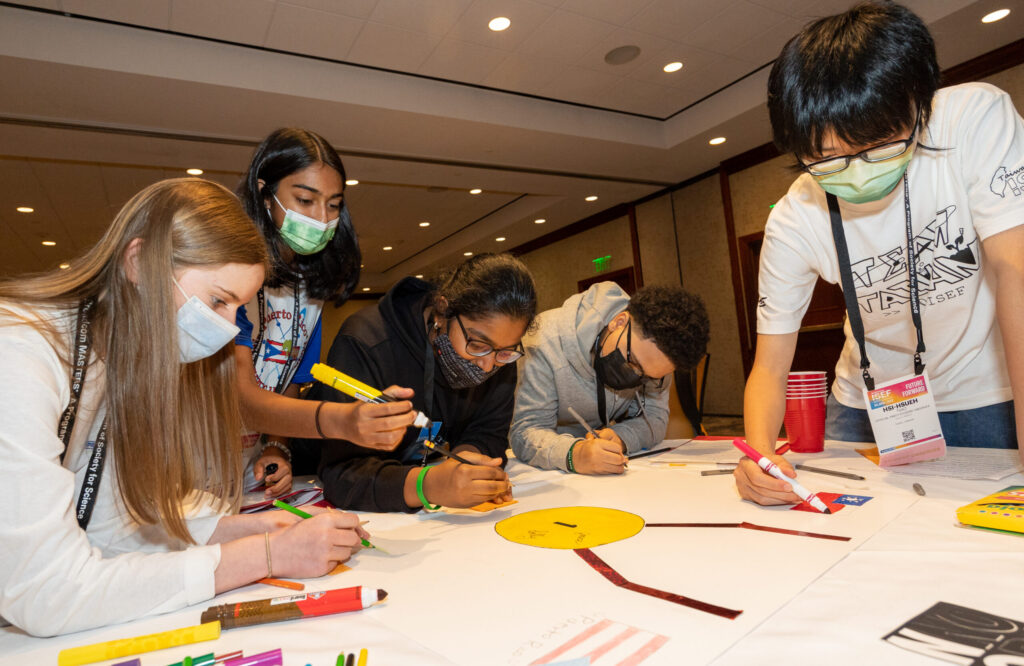 Broadcom MASTERS International students worked together during team challenges