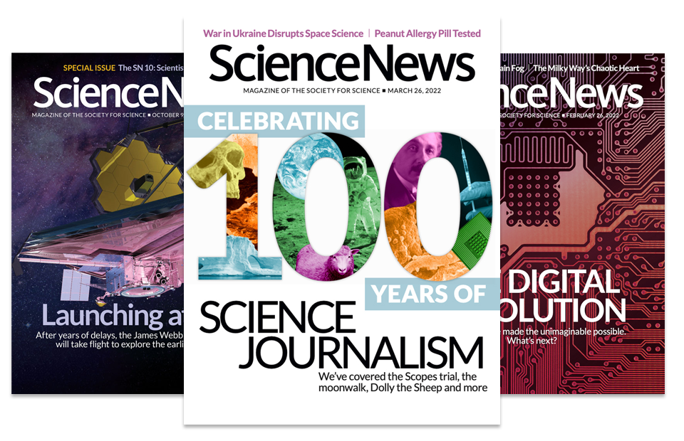 Science News Magazine covers 2022
