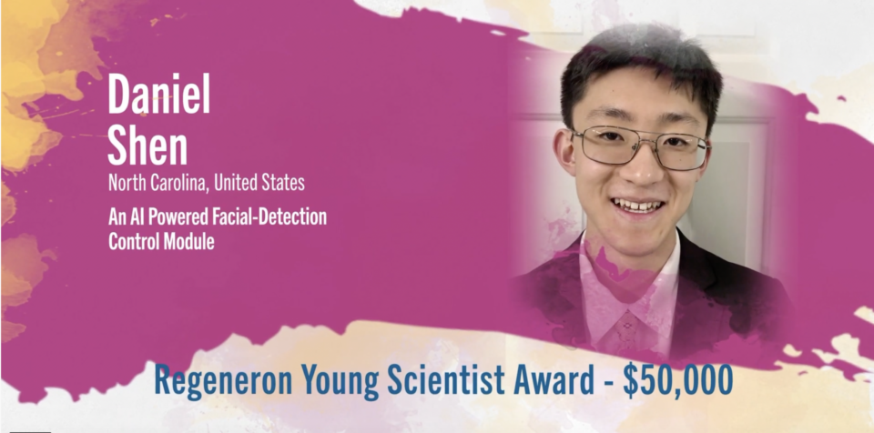 Meet Daniel Shen, winner of the 2021 Regeneron Young Scientist Award