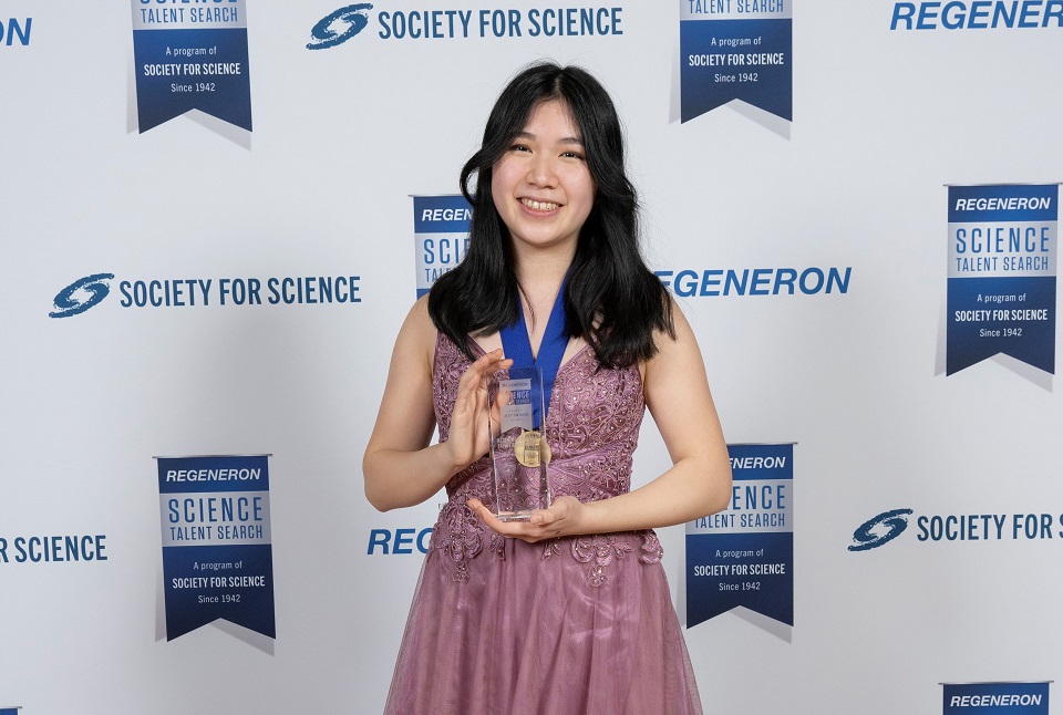 Christine Ye, 1st place winner in Regeneron STS 2022