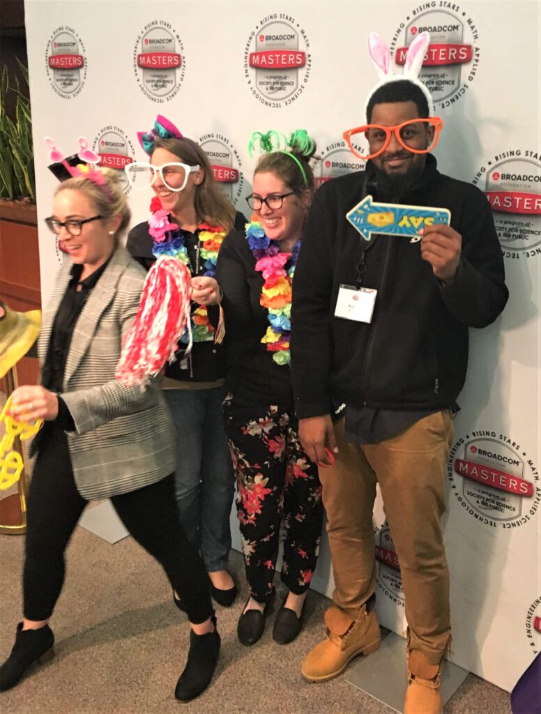 Randy at Broadcom MASTERS step and repeat