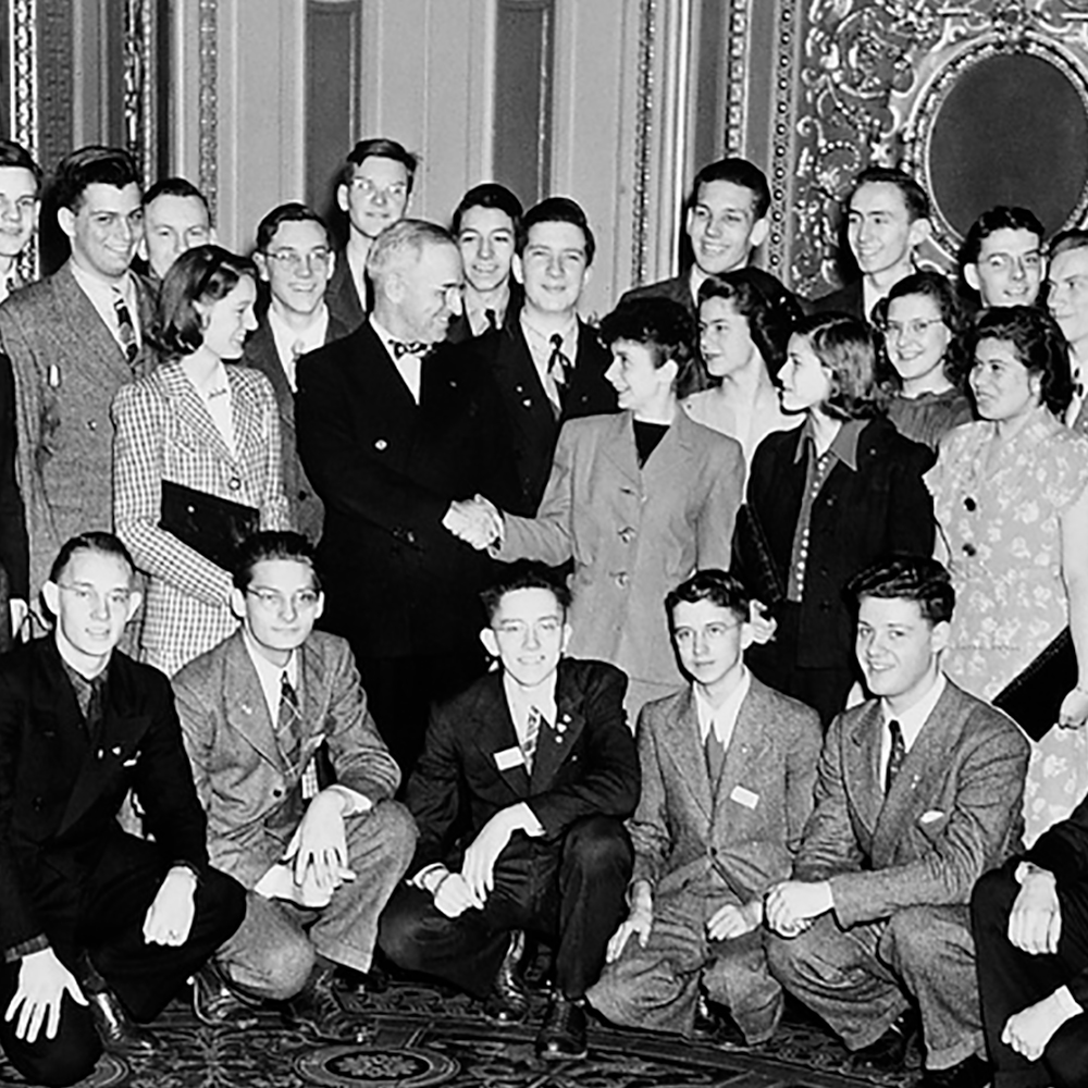 STS finalists visit Vice President Truman's office