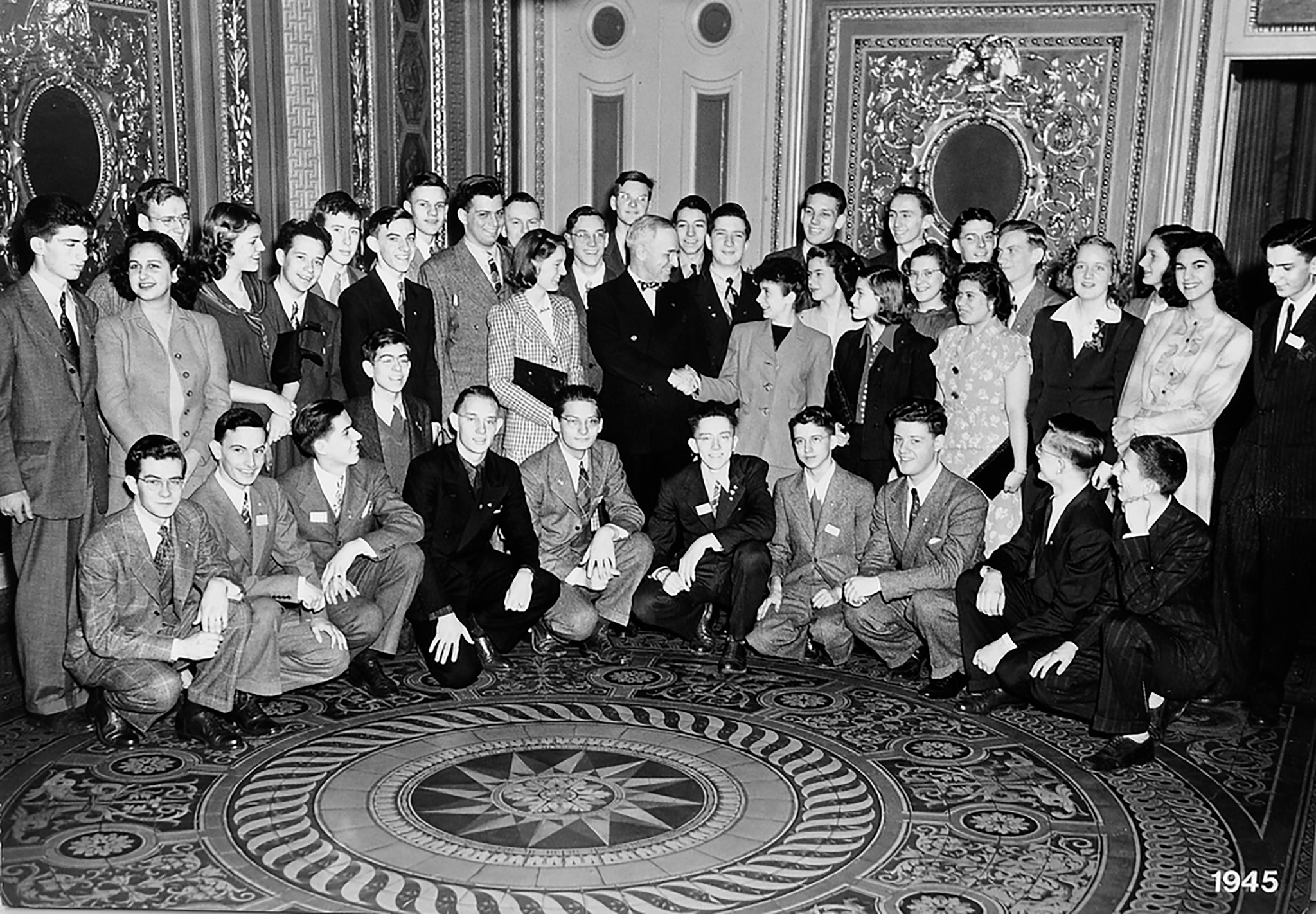 STS finalists visit Vice President Truman's office