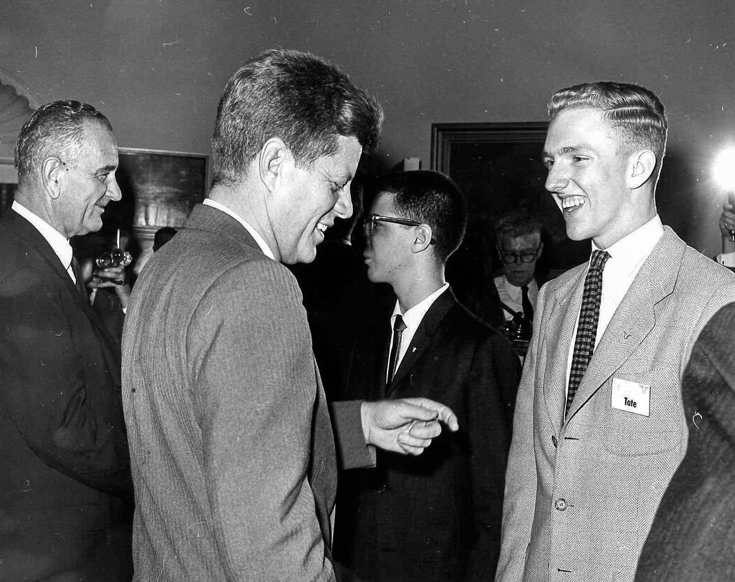 STS finalist William Tate meets President Kennedy 