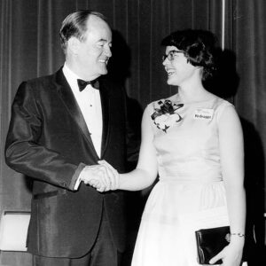 1967 STS Finalist Martha Verbrugge Meets Vice President Humphrey 