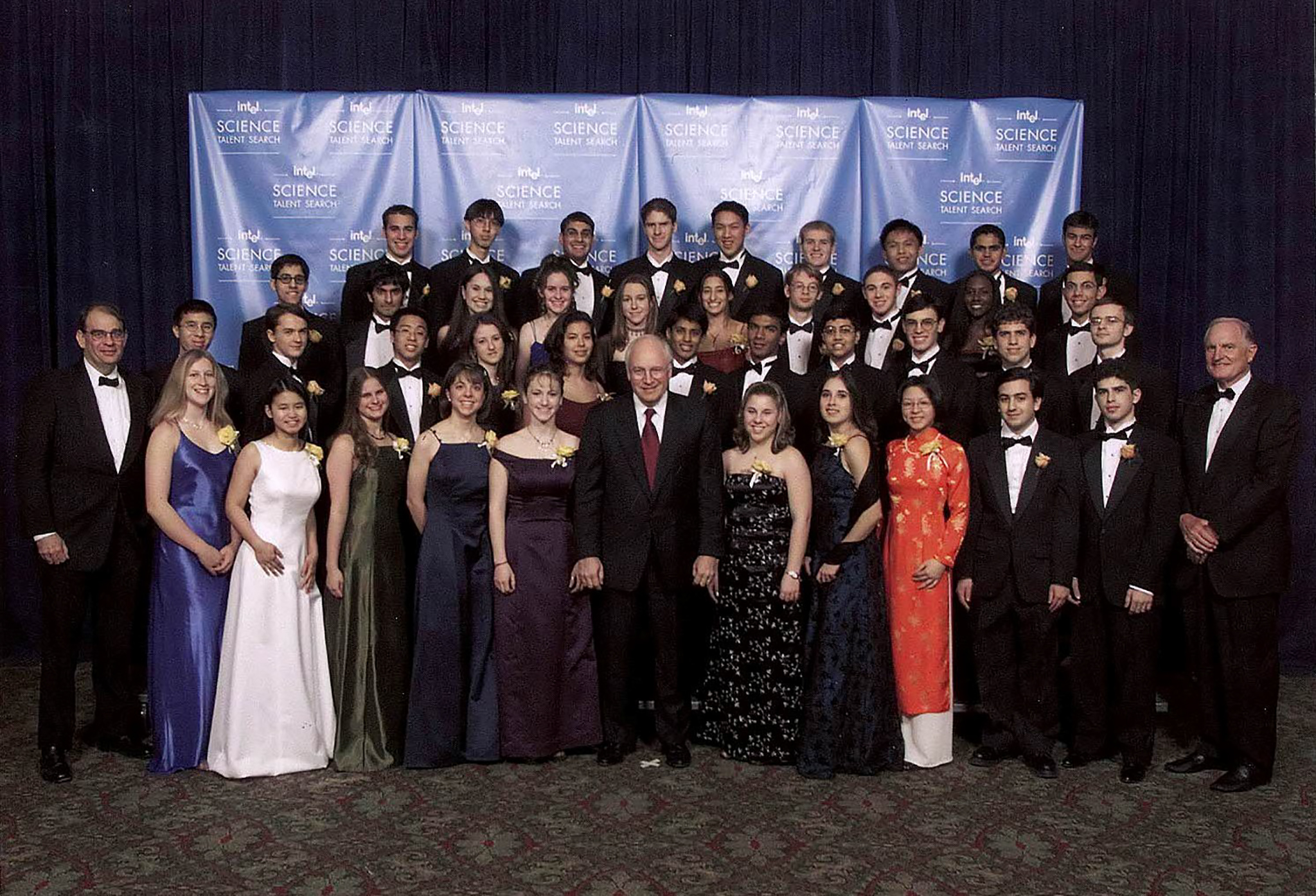 STS finalists pose with Vice President Cheney at the Awards Gala