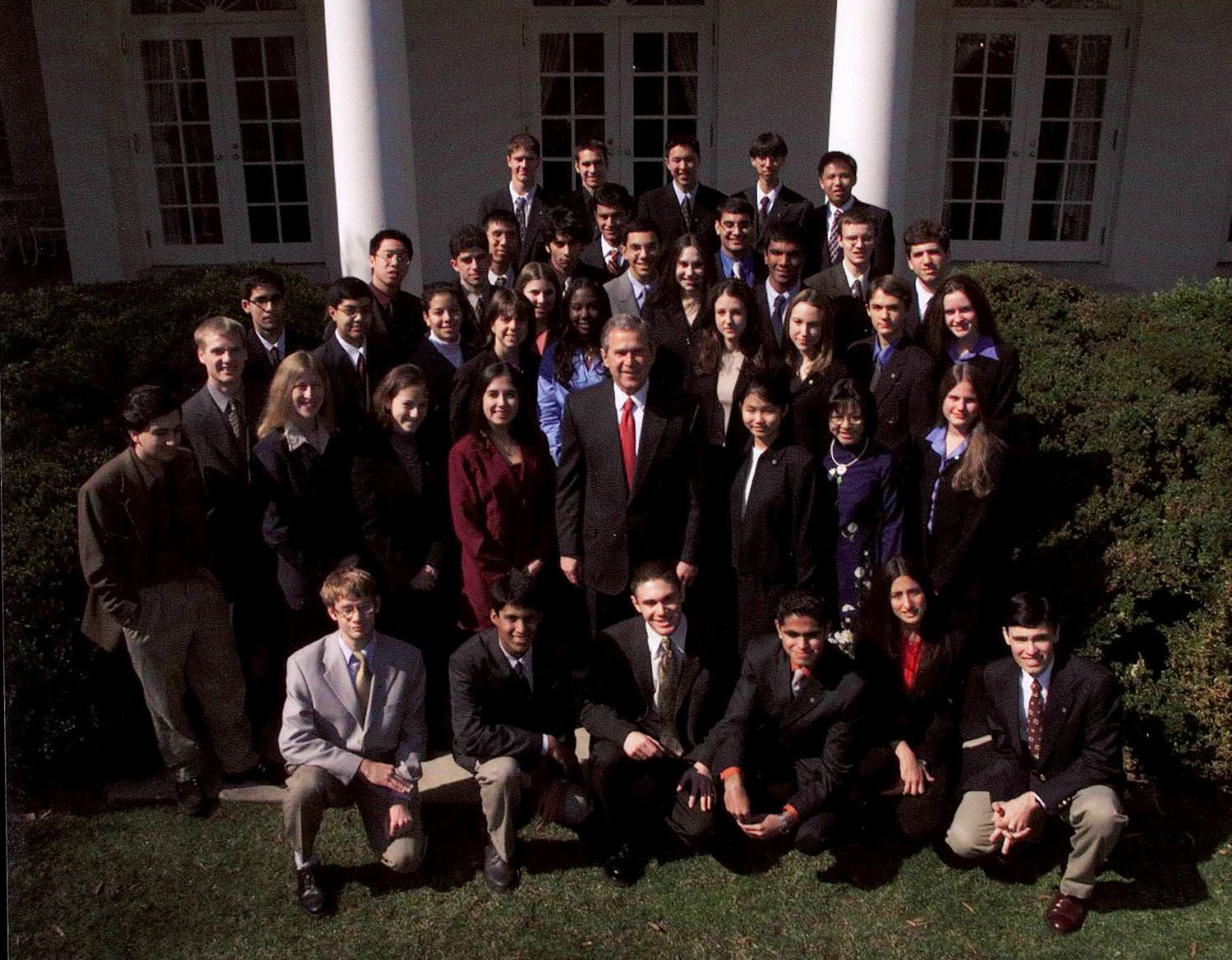 STS finalists meet President George W. Bush at the White House