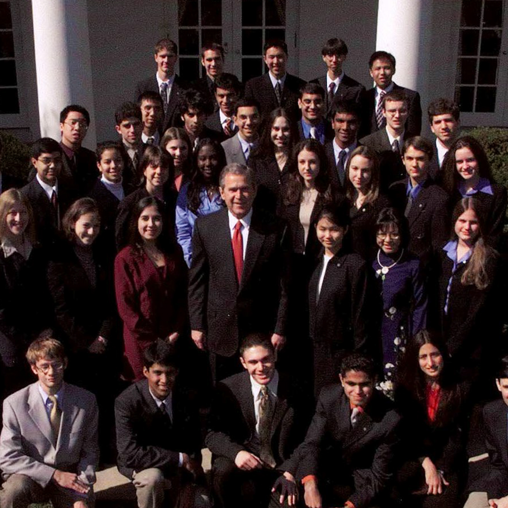 STS finalists meet President George W. Bush at the White House