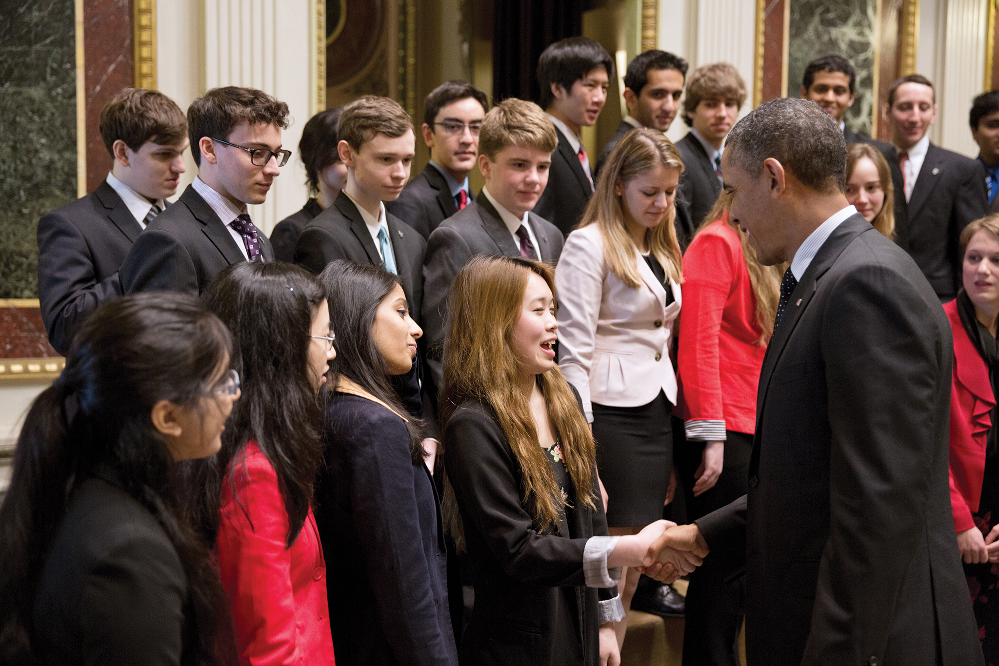 STS finalist Jennifer Chan meets President Obama
