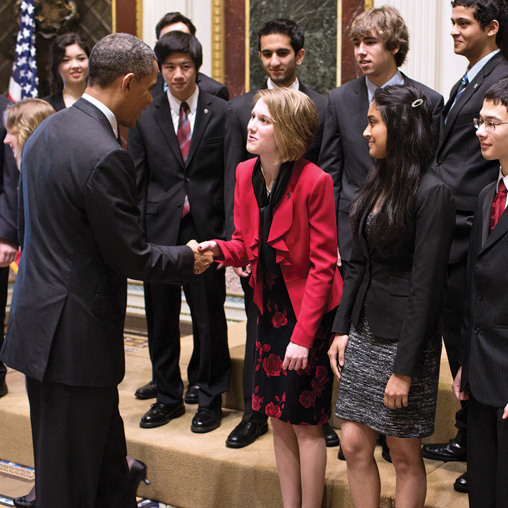 2013 STS finalist Meghan Shea meets President Obama