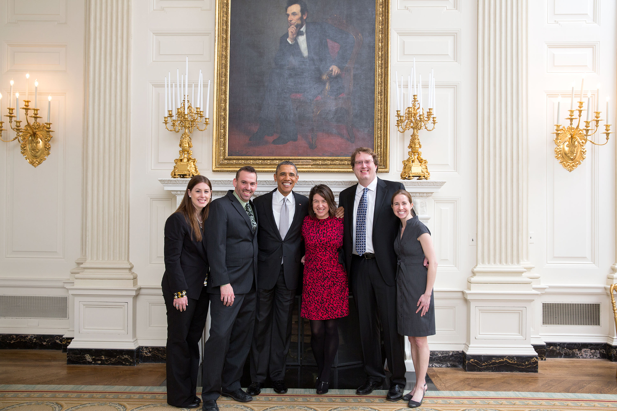 Society staff members meet President Obama