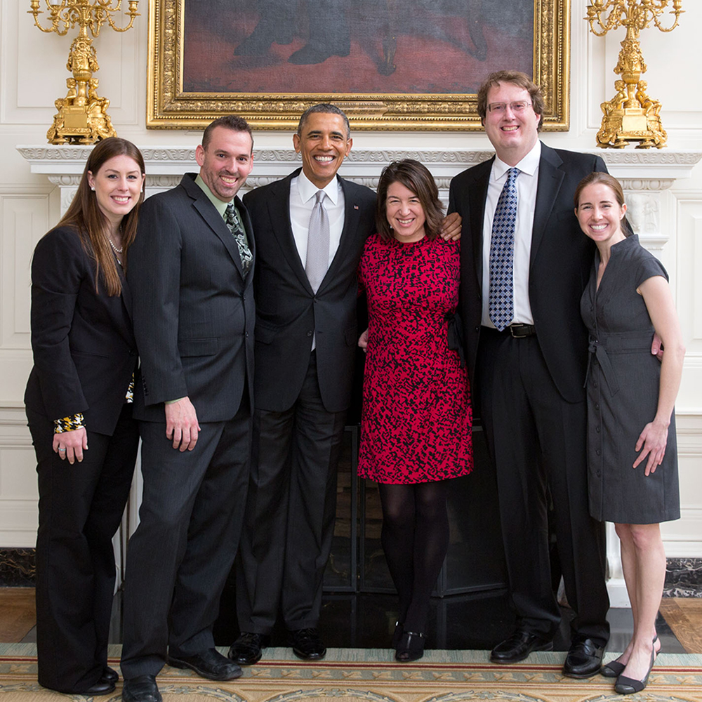 Society staff members meet President Obama