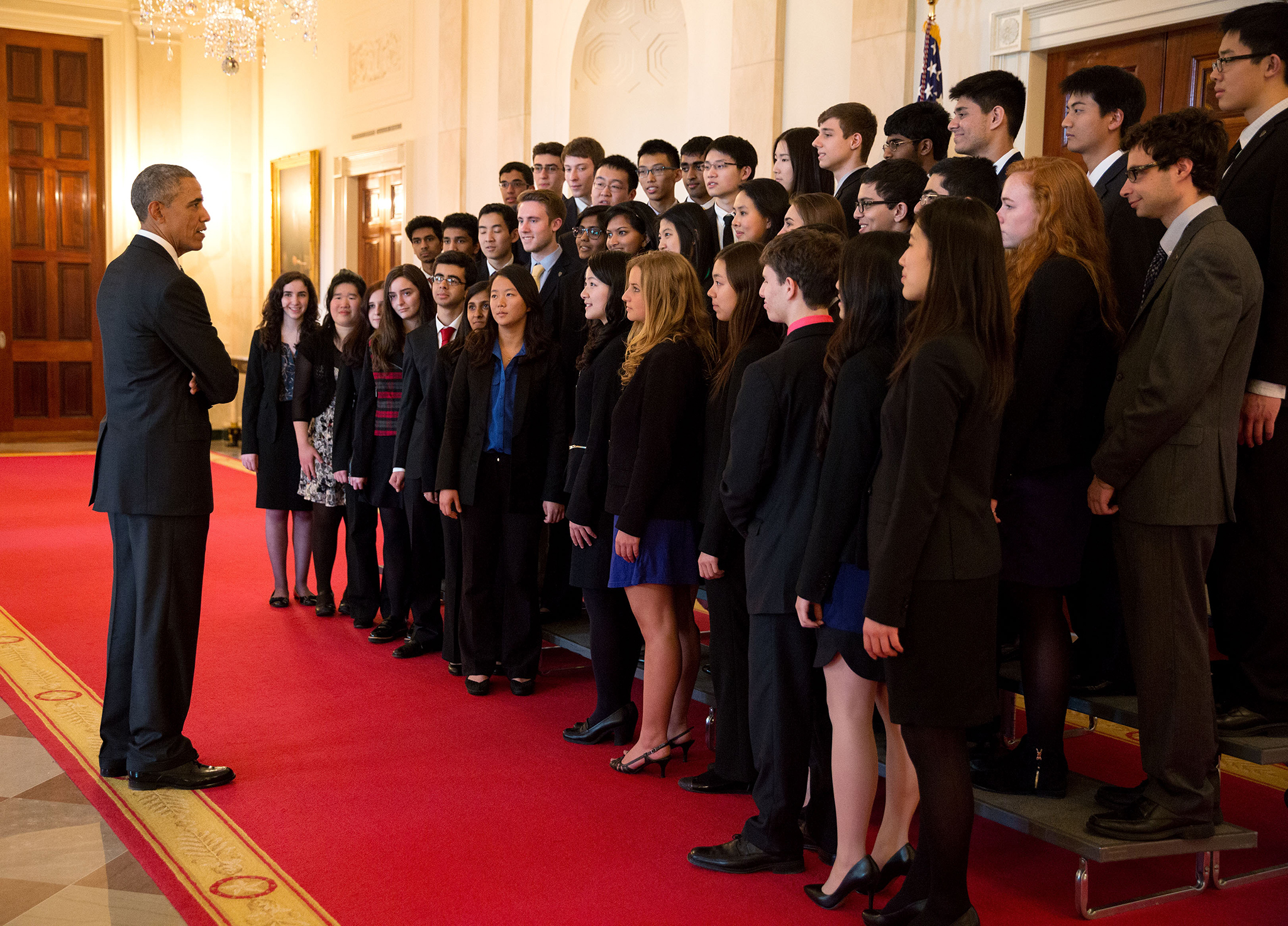 President Obama addresses STS finalists at the White House