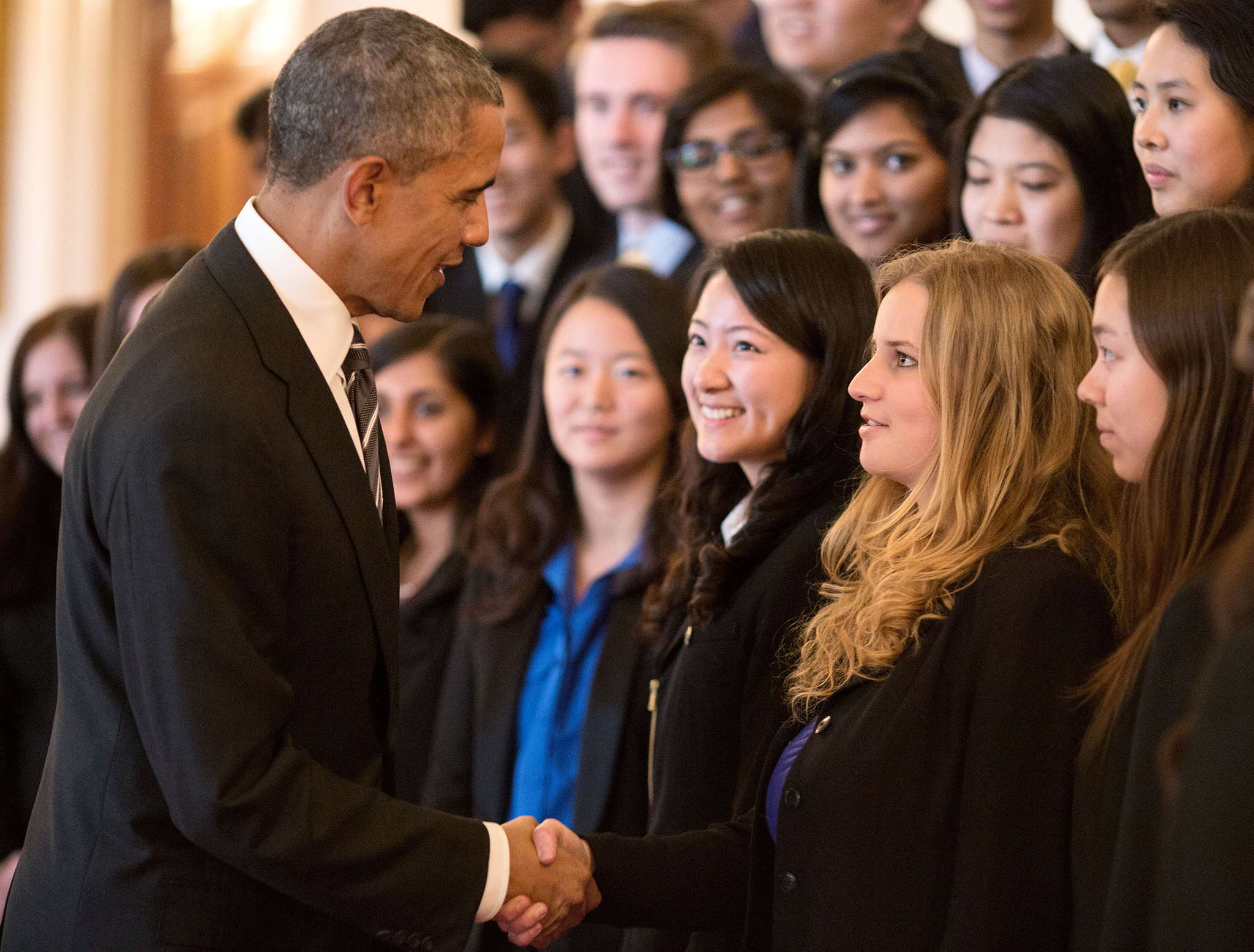 STS finalist Yelena Mandelshtam meets President Obama