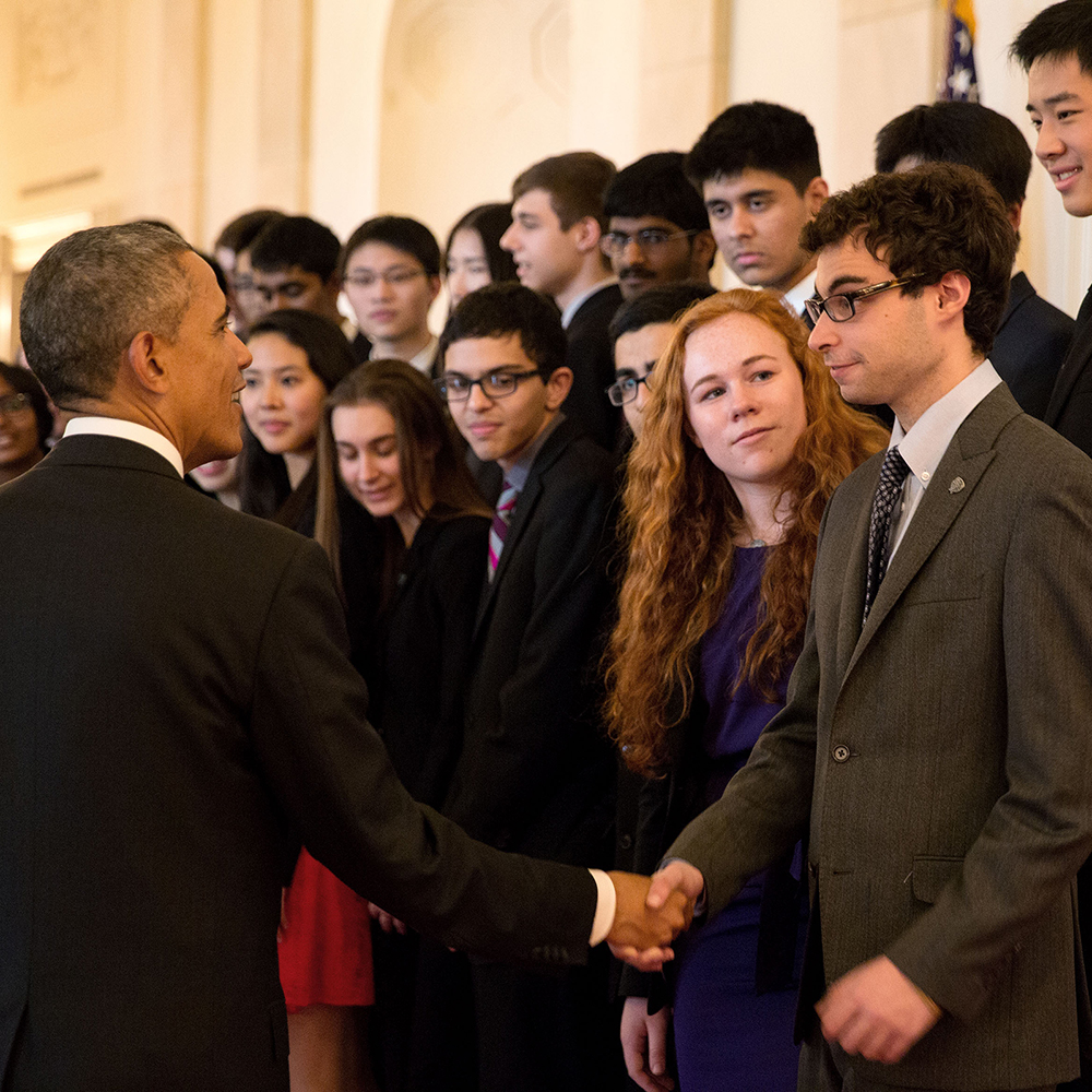 STS finalist Michael Winer meets President Obama