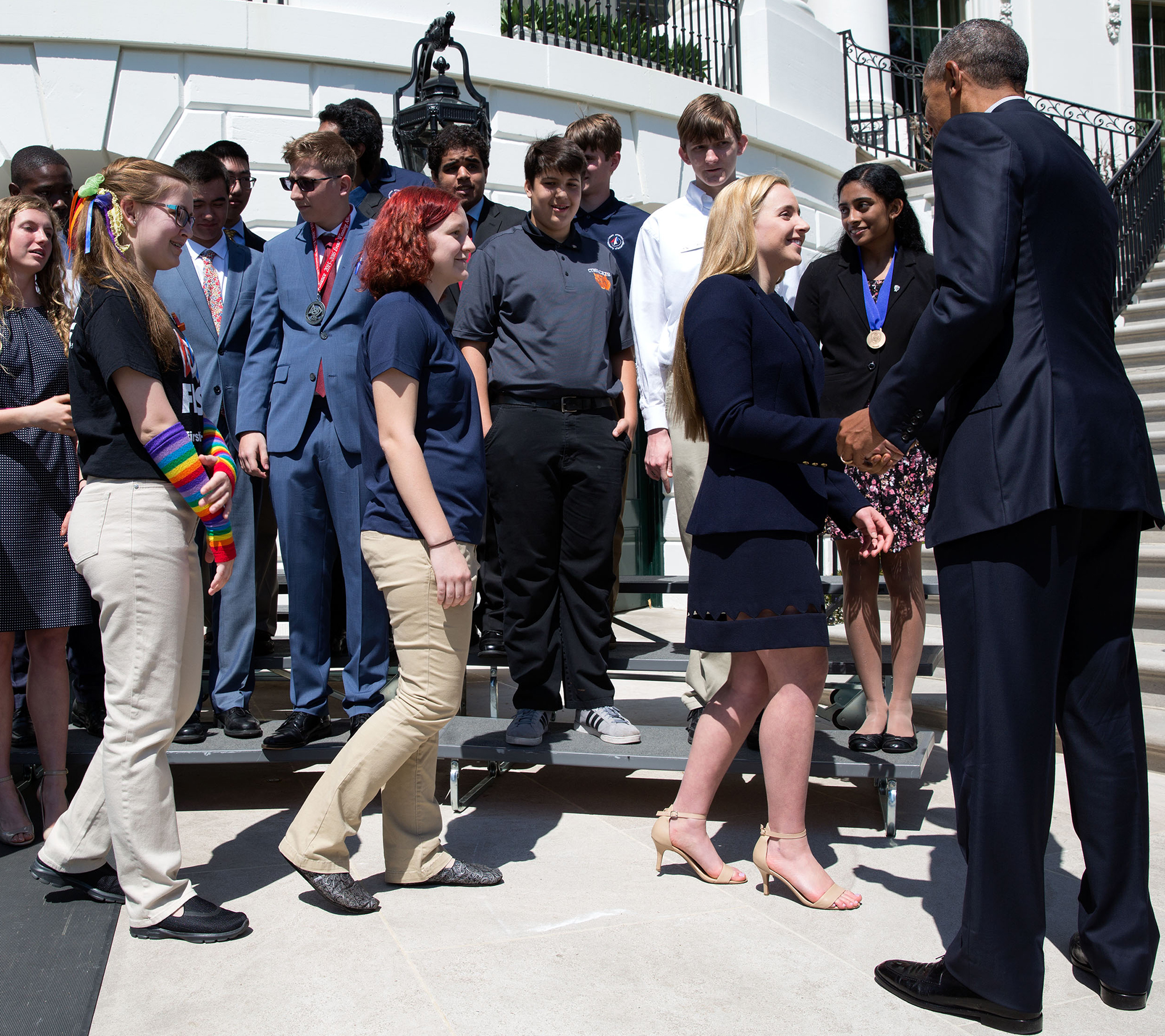 ISEF finalist Olivia Hallisey meets President Obama