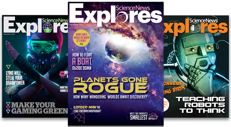Science News Explores magazine covers