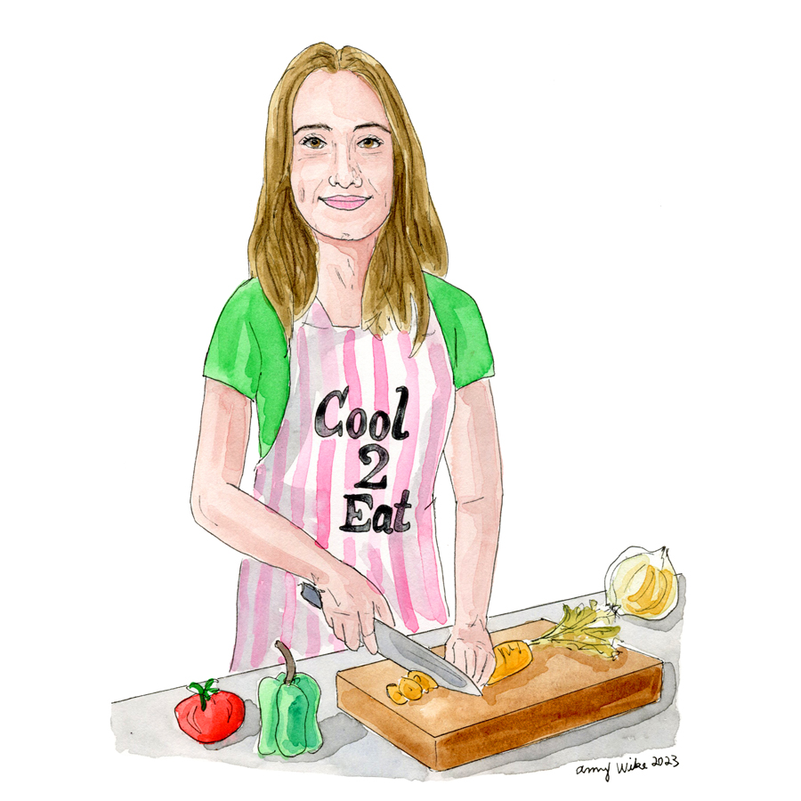 Illustration of 2023 STS finalist Madeleine de Belloy by Amy Wike