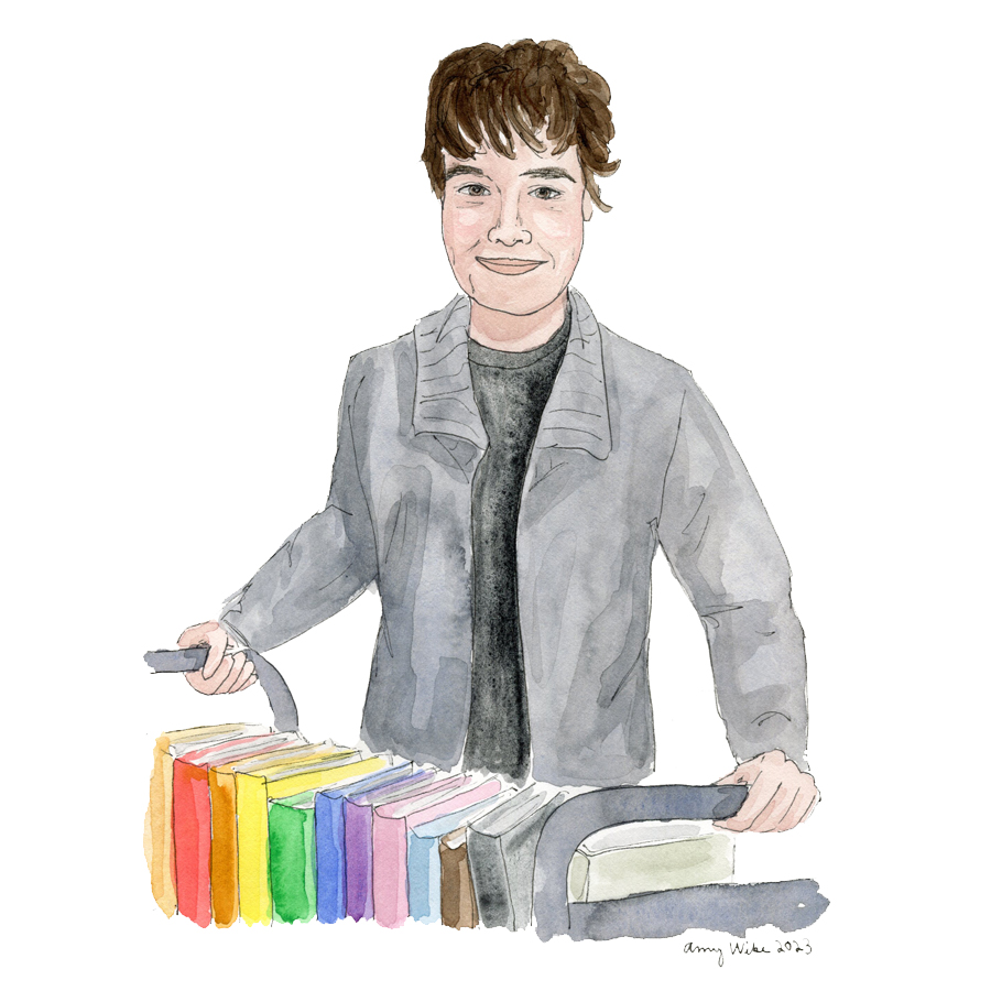 Illustration of 2023 STS finalist Linden James by Amy Wike