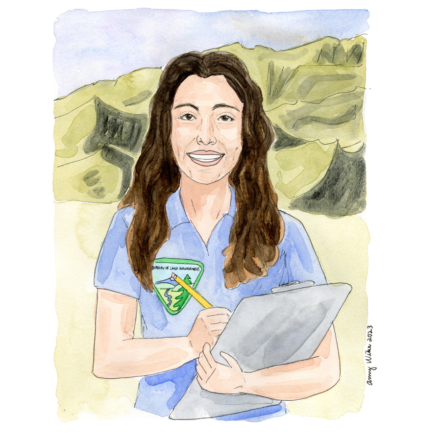 Illustration of 2023 STS finalist Marissa Lilianna Martinez by Amy Wike