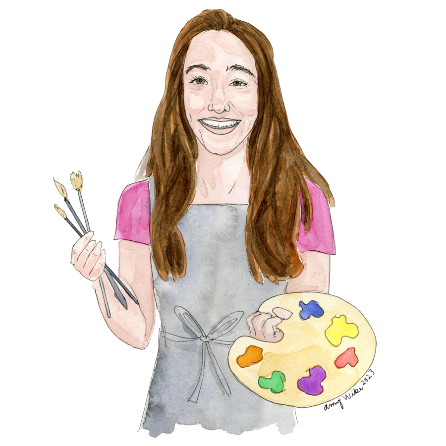 Illustration of 2023 STS finalist Emily Ocasio by Amy Wike