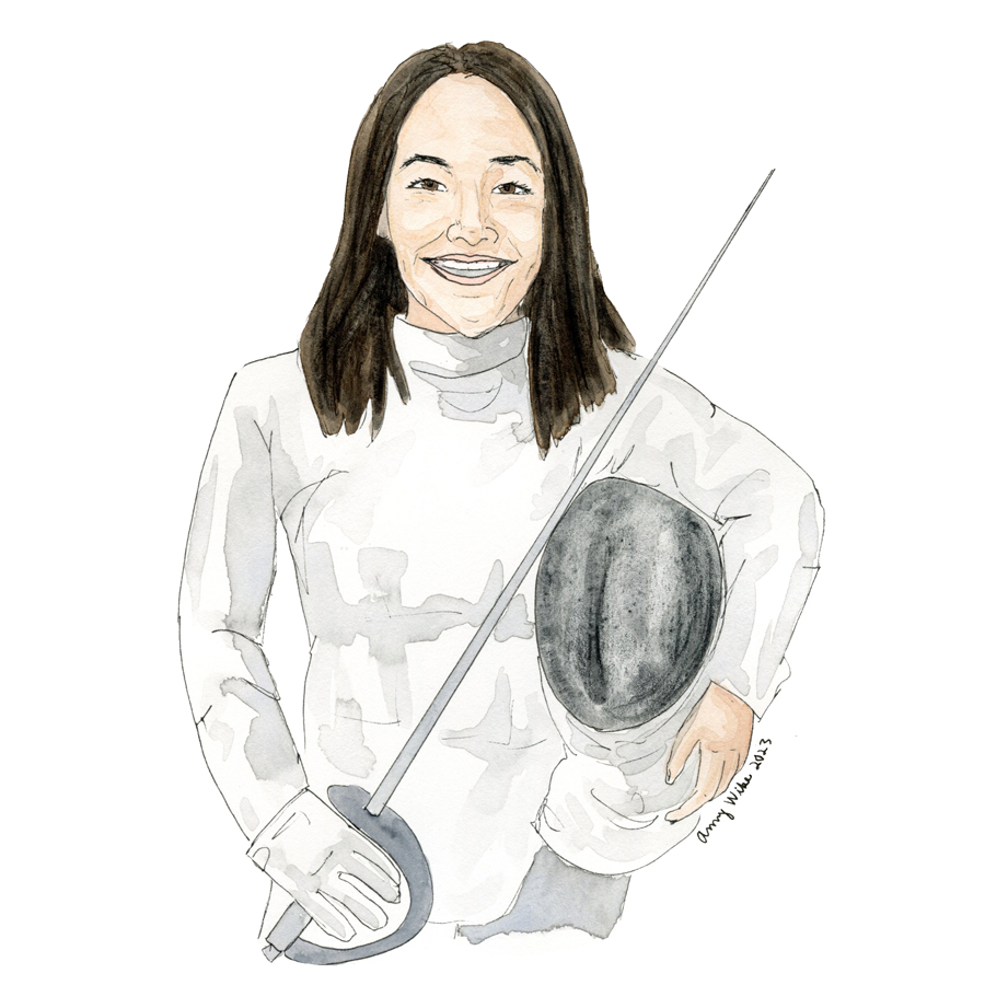 Illustration of 2023 STS finalist Ellen Xu by Amy Wike