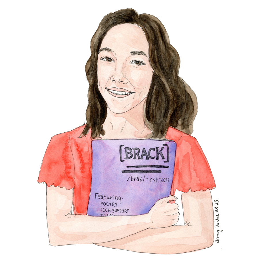 Illustration of 2023 STS finalist Sophie Zhu by Amy Wike