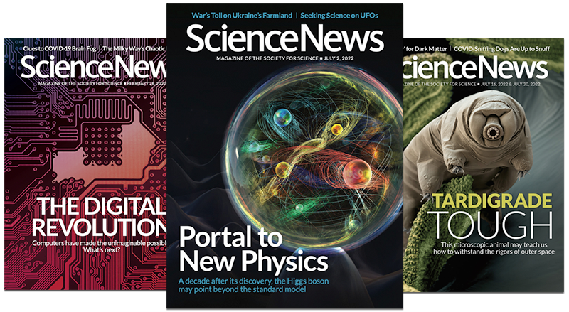 Science News magazine covers
