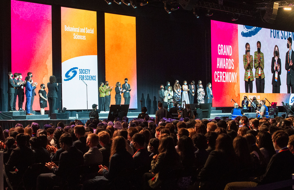 2022 ISEF Grand Awards Ceremony - stage and crowd