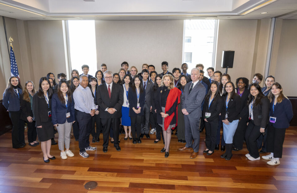 2023 Regeneron Science Talent Search finalists met with government officials at Capitol Hill.