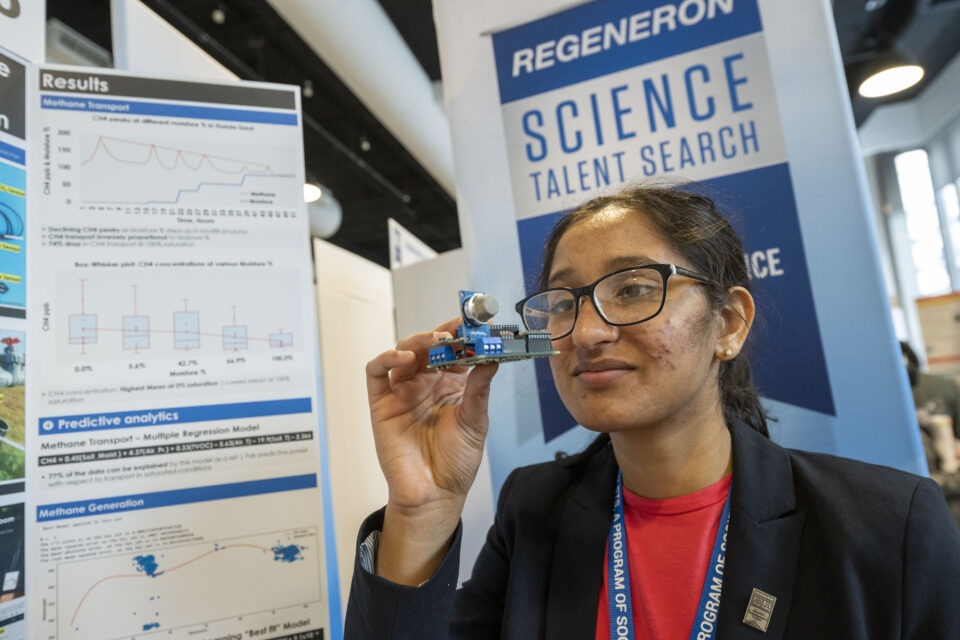 Regeneron STS 2023 Finalist Lavanya Natarajan at Public Day.