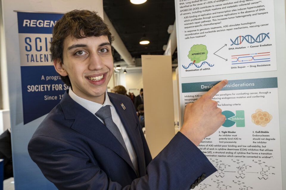 Regeneron STS 2023 Finalist Diego Emilio Suchenski Loustaunau at Public Day.