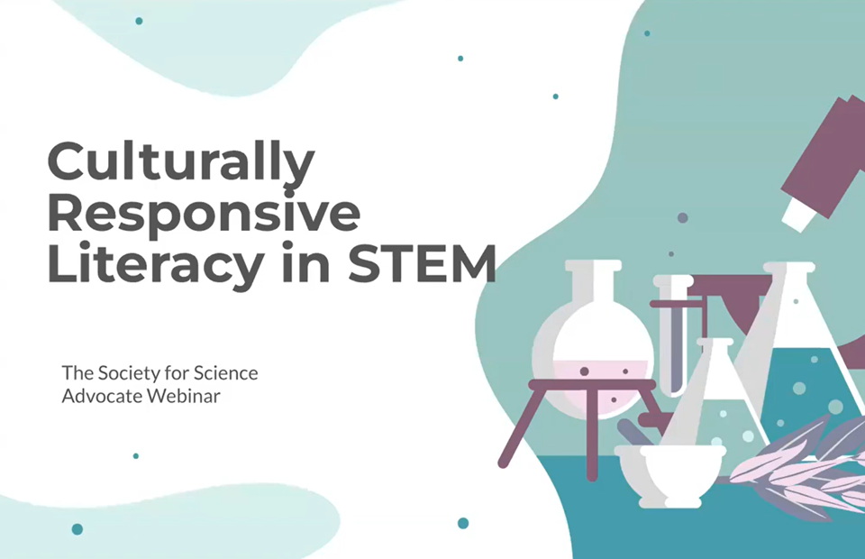 Presentation slide titled "Culturally Responsive Literacy in STEM" by McKenzie Baecker