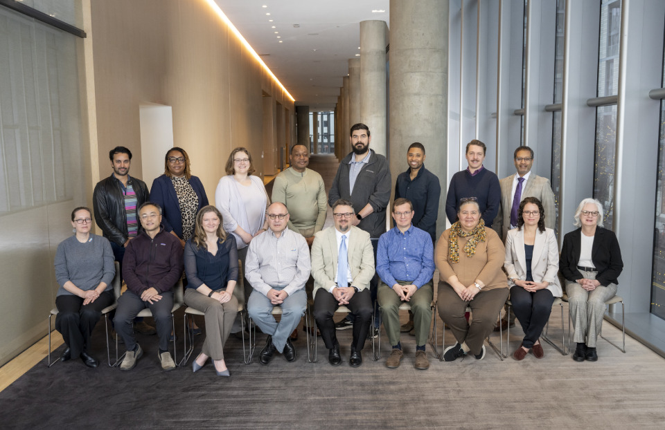 Group photo of the Regeneron STS 2024 judging panel, led by Dr. Jason Valentine.