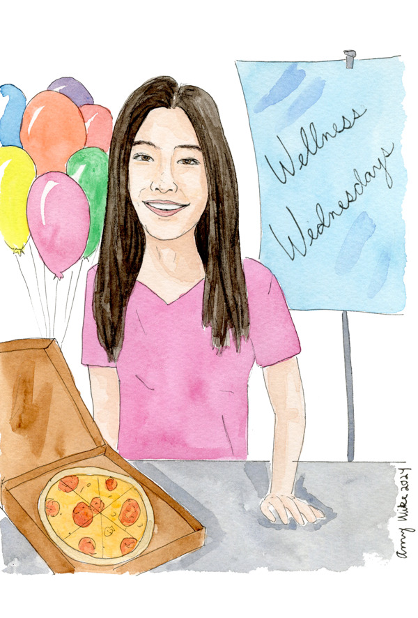 Illustration of 2024 STS finalist by Amy Wike