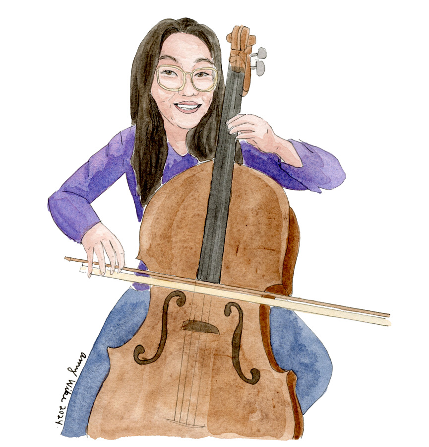 Illustration of 2024 STS finalist Sophie Gao by Amy Wike