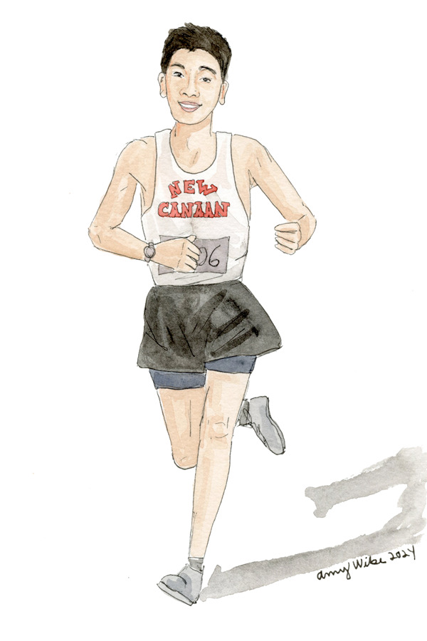 Illustration of 2024 STS finalist Luke Huang by Amy Wike