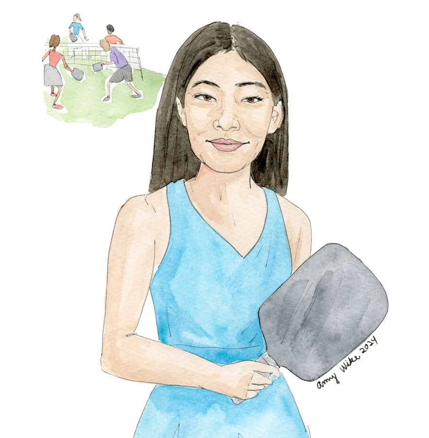 Illustration of 2024 STS finalist Alexis Li by Amy Wike
