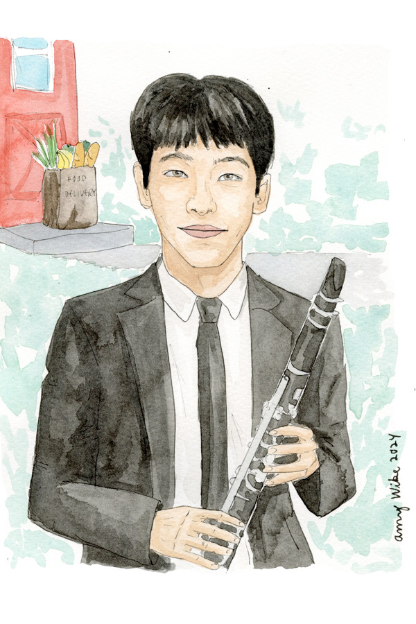 Illustration of 2024 STS finalist Kun-Hyung Roh by Amy Wike