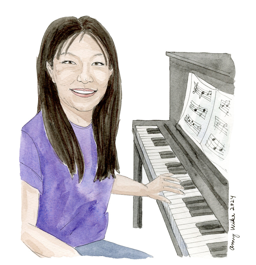 Illustration of 2024 STS finalist Julianne Wu by Amy Wike
